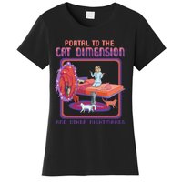 Portal To The Cat Dimension Funny Cat Kitten Lover Women's T-Shirt