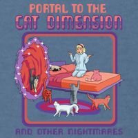 Portal To The Cat Dimension Funny Cat Kitten Lover Garment-Dyed Sweatshirt