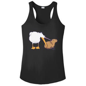 Pelican Tries To Eat Capybara Funny Cute Kawaii Meme Ladies PosiCharge Competitor Racerback Tank