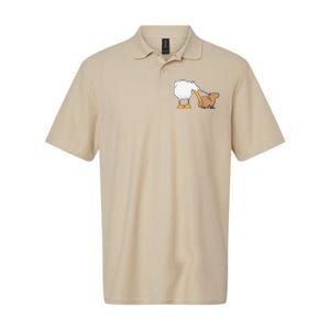 Pelican Tries To Eat Capybara Funny Cute Kawaii Meme Softstyle Adult Sport Polo