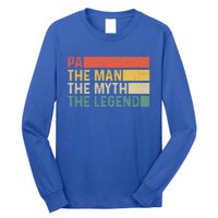 Pa The The Myth The Legend Vintage Gift For Pa Cute Gift Long Sleeve Shirt