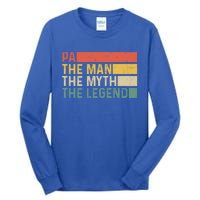 Pa The The Myth The Legend Vintage Gift For Pa Cute Gift Tall Long Sleeve T-Shirt