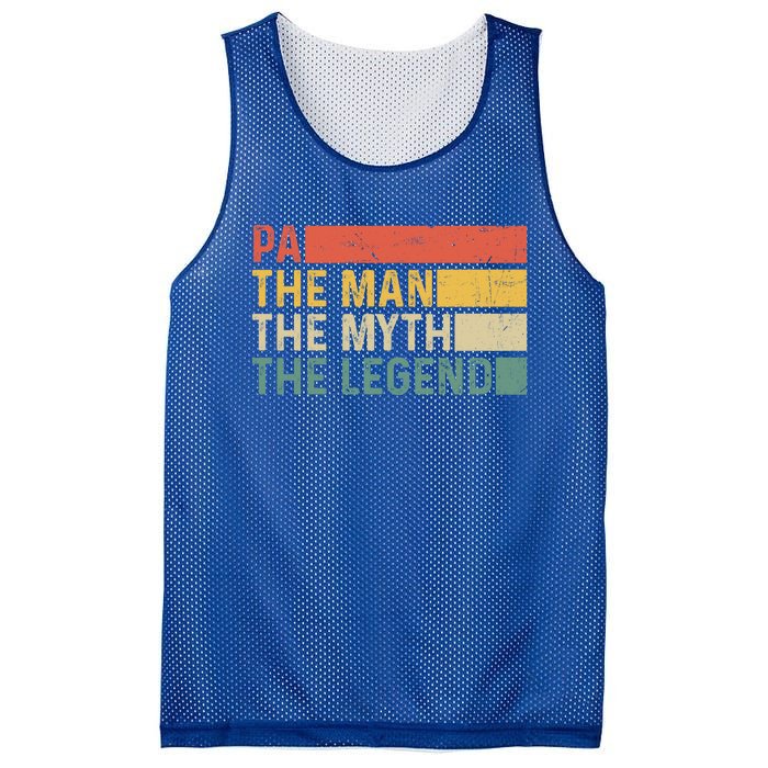 Pa The The Myth The Legend Vintage Gift For Pa Cute Gift Mesh Reversible Basketball Jersey Tank