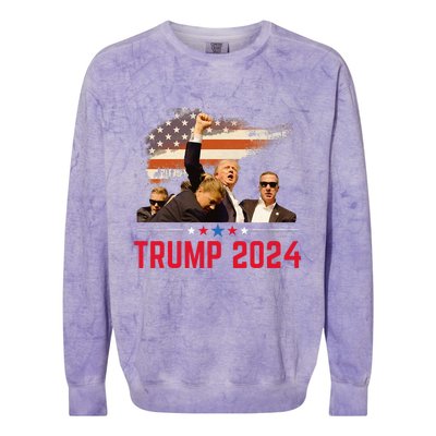 President Trump Trending Political Trump 2024 Colorblast Crewneck Sweatshirt