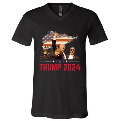 President Trump Trending Political Trump 2024 V-Neck T-Shirt