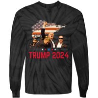 President Trump Trending Political Trump 2024 Tie-Dye Long Sleeve Shirt