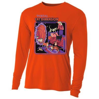 Portal To The Cat Dimension Halloween Party Horror Night Cooling Performance Long Sleeve Crew