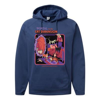 Portal To The Cat Dimension Halloween Party Horror Night Performance Fleece Hoodie