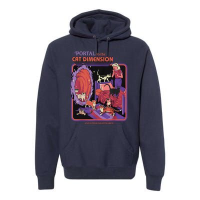 Portal To The Cat Dimension Halloween Party Horror Night Premium Hoodie