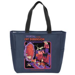 Portal To The Cat Dimension Halloween Party Horror Night Zip Tote Bag