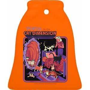 Portal To The Cat Dimension Halloween Party Horror Night Ceramic Bell Ornament