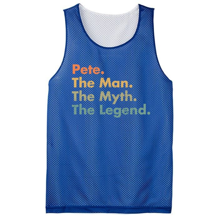 Pete The The Myth The Legend Dad Grandpa Gift Mesh Reversible Basketball Jersey Tank