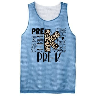 PreK Typography Team Pre K Teacher Back To School Mesh Reversible Basketball Jersey Tank