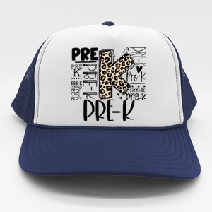 PreK Typography Team Pre K Teacher Back To School Trucker Hat