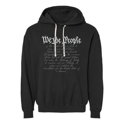 Preamble To The US Constitution 4th Of July We The People Garment-Dyed Fleece Hoodie
