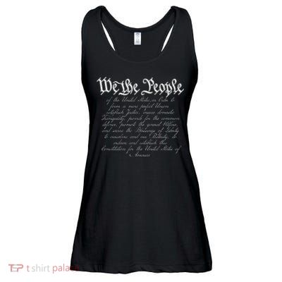Preamble To The US Constitution 4th Of July We The People Ladies Essential Flowy Tank