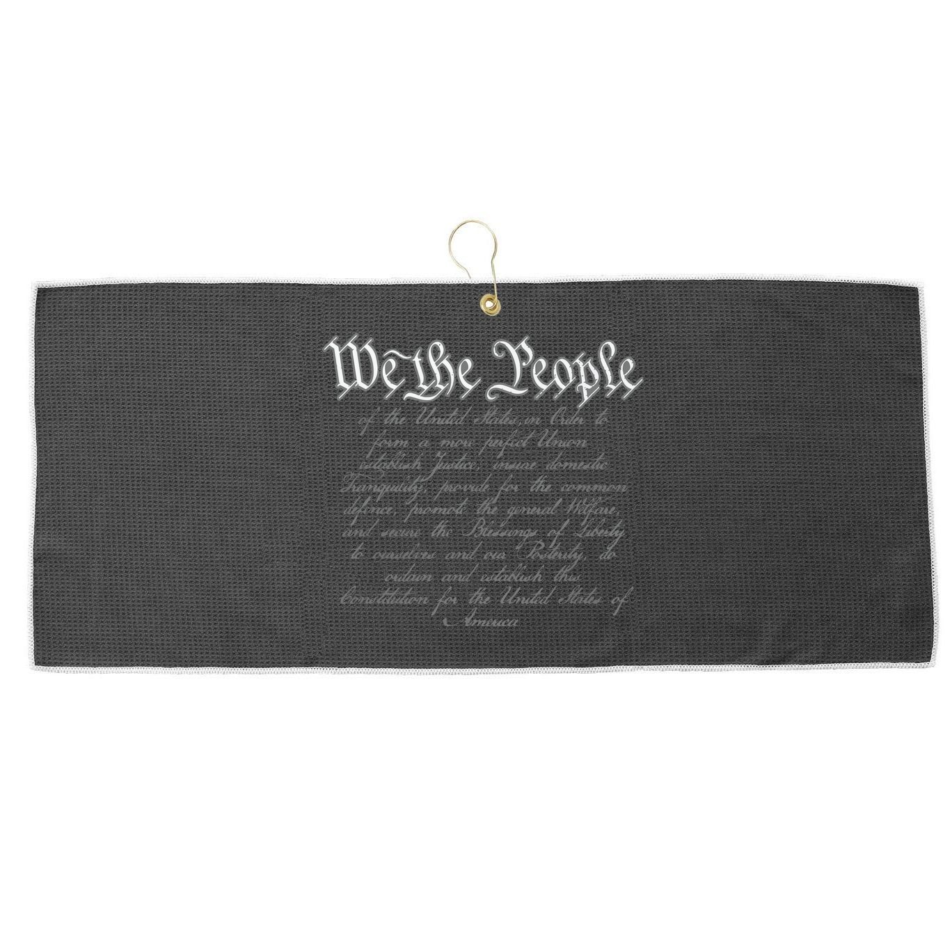 Preamble To The US Constitution 4th Of July We The People Large Microfiber Waffle Golf Towel