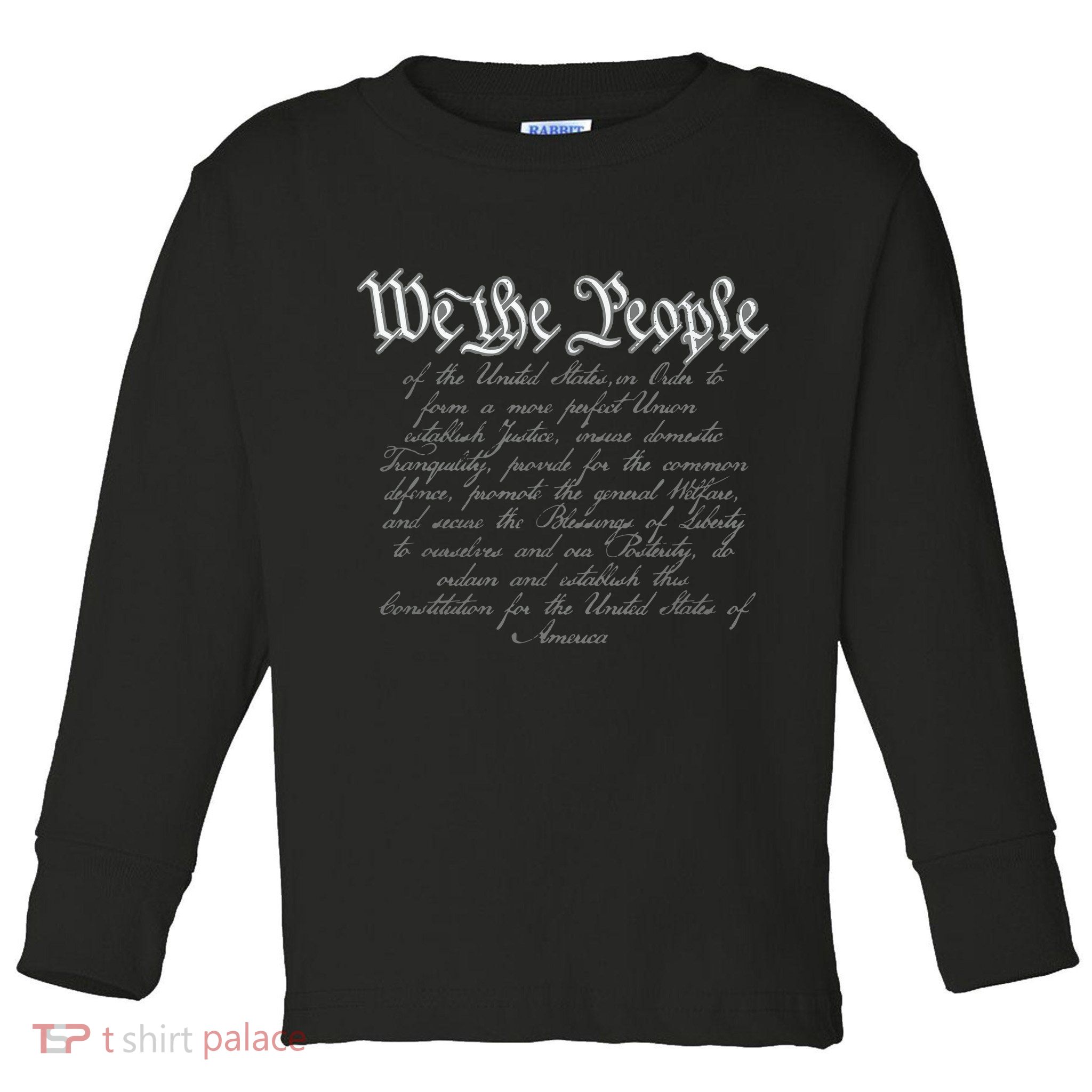 Preamble To The US Constitution 4th Of July We The People Toddler Long Sleeve Shirt