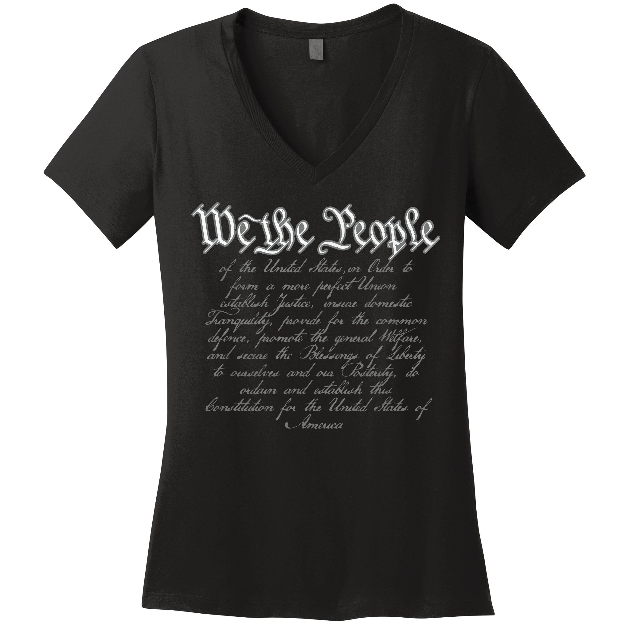 Preamble To The US Constitution 4th Of July We The People Women's V-Neck T-Shirt