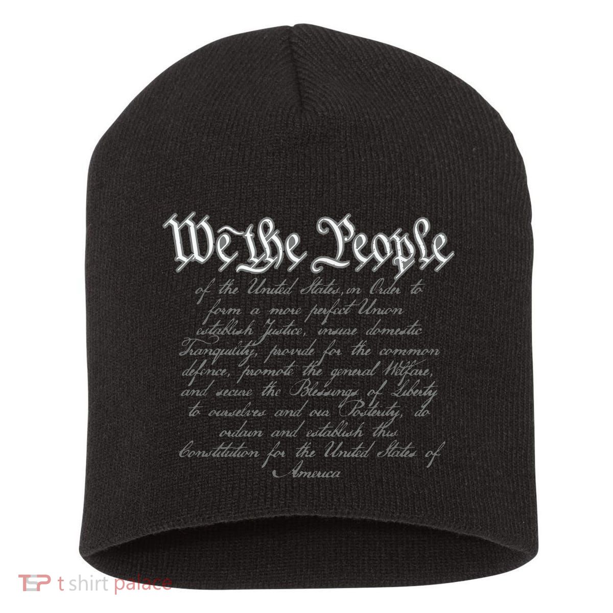 Preamble To The US Constitution 4th Of July We The People Short Acrylic Beanie