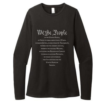 Preamble To The US Constitution 4th Of July We The People Womens CVC Long Sleeve Shirt