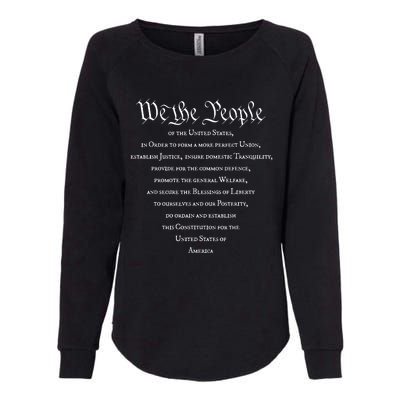 Preamble To The US Constitution 4th Of July We The People Womens California Wash Sweatshirt