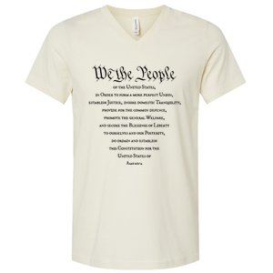 Preamble To The US Constitution 4th Of July We The People V-Neck T-Shirt