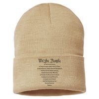 Preamble To The US Constitution 4th Of July We The People Sustainable Knit Beanie