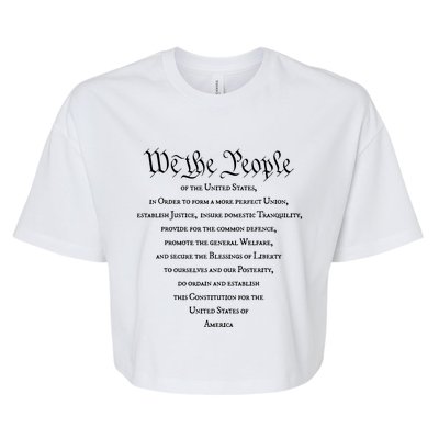 Preamble To The US Constitution 4th Of July We The People Bella+Canvas Jersey Crop Tee