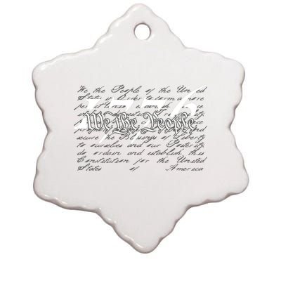 Preamble To The US Constitution 1776 We The People Ceramic Star Ornament