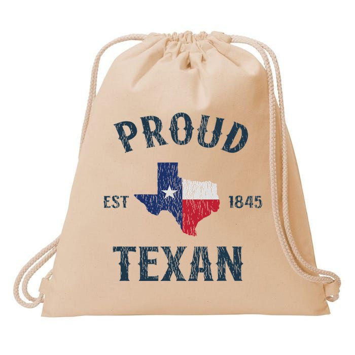 Proud Texan Texas Pride Drawstring Bag