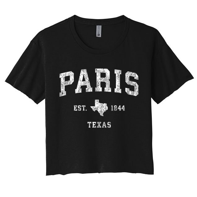 Paris Texas Tx Vintage Sports Crop Top