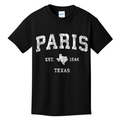 Paris Texas Tx Vintage Sports Kids T-Shirt