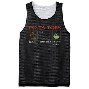 Po Ta Toes Taters Boil Em Em Stick Em In A Stew Mesh Reversible Basketball Jersey Tank