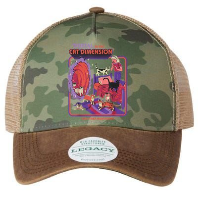 Portal To The Cat Dimension Halloween Legacy Tie Dye Trucker Hat