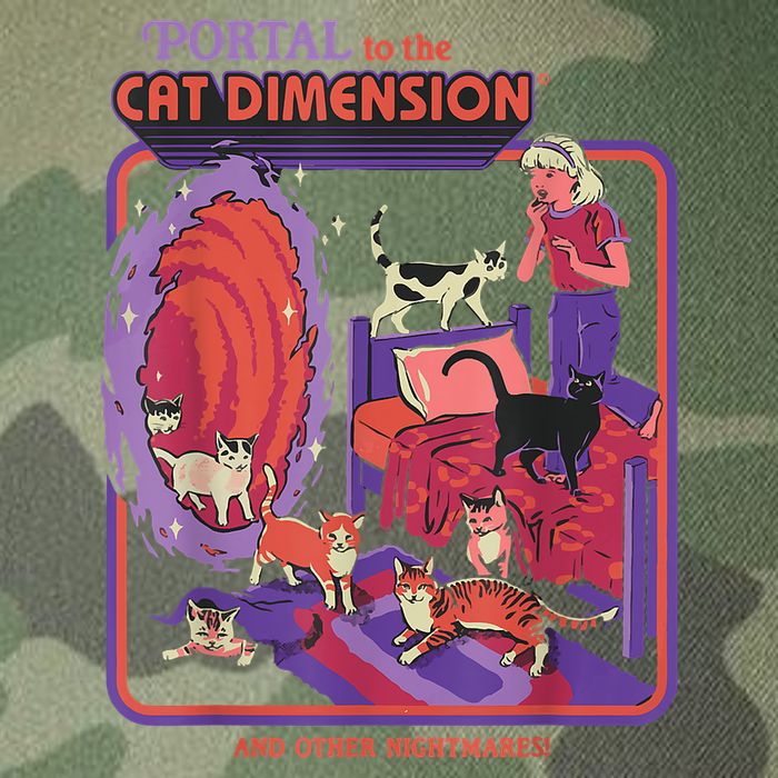 Portal To The Cat Dimension Halloween Legacy Tie Dye Trucker Hat
