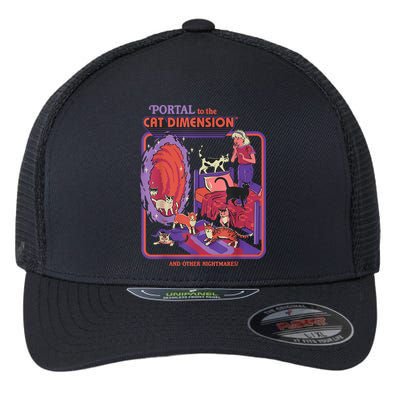 Portal To The Cat Dimension Halloween Flexfit Unipanel Trucker Cap