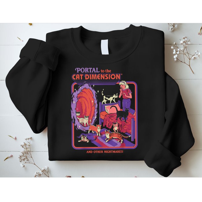 Portal To The Cat Dimension Halloween Sweatshirt