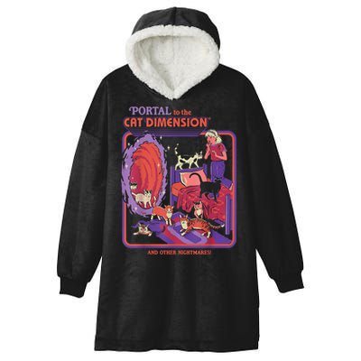 Portal To The Cat Dimension Halloween Hooded Wearable Blanket