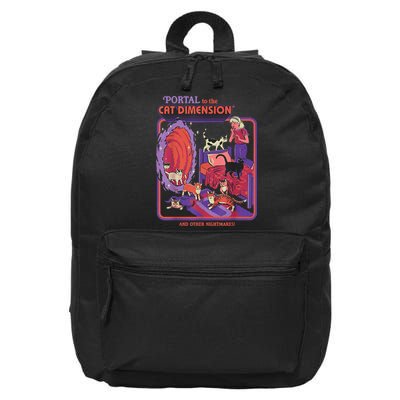 Portal To The Cat Dimension Halloween 16 in Basic Backpack