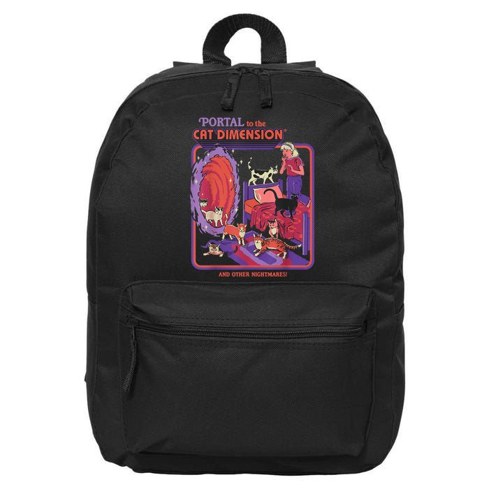 Portal To The Cat Dimension Halloween 16 in Basic Backpack