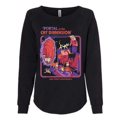 Portal To The Cat Dimension Halloween Womens California Wash Sweatshirt