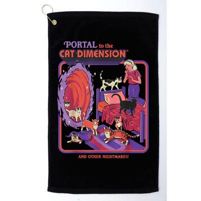 Portal To The Cat Dimension Halloween Golf Towel