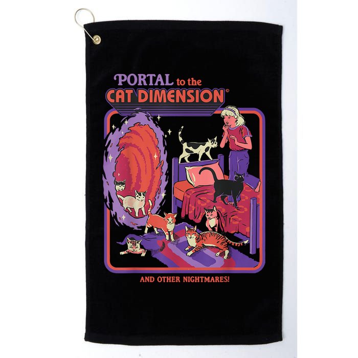 Portal To The Cat Dimension Halloween Golf Towel