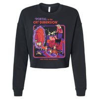Portal To The Cat Dimension Halloween Cropped Pullover Crew