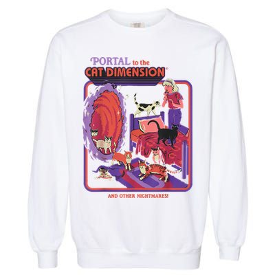 Portal To The Cat Dimension Halloween Garment-Dyed Sweatshirt