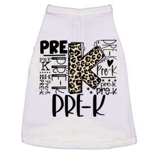 Prek Typography Team Pre K Teacher Back To School Doggie Tank