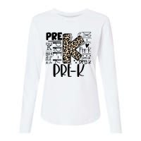 Prek Typography Team Pre K Teacher Back To School Womens Cotton Relaxed Long Sleeve T-Shirt