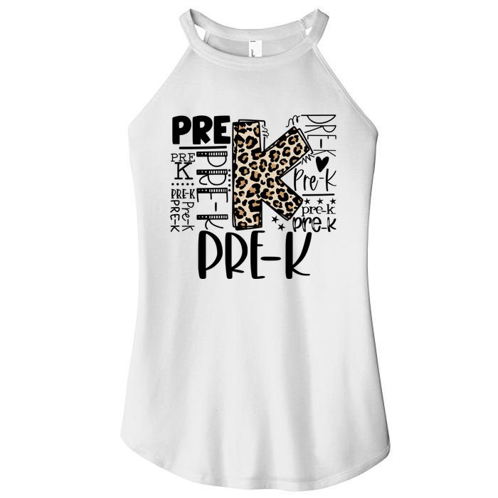 Prek Typography Team Pre K Teacher Back To School Women's Perfect Tri Rocker Tank