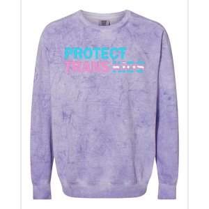 Protect Transg Transg Pride Lgbtq+ Gift Colorblast Crewneck Sweatshirt